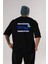 Really Great Yazılı Arka Baskılı Siyah Oversize T-Shirt Erkek Kadın Bisiklet Yaka 3