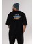 Life Is Impossible Withour Arka Baskılı Siyah Oversize T-Shirt Erkek Kadın Bisiklet Yaka 1