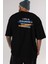 Life Is Impossible Withour Arka Baskılı Siyah Oversize T-Shirt Erkek Kadın Bisiklet Yaka 3