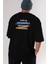 Life Is Impossible Withour Arka Baskılı Siyah Oversize T-Shirt Erkek Kadın Bisiklet Yaka 4