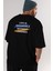 Life Is Impossible Withour Arka Baskılı Siyah Oversize T-Shirt Erkek Kadın Bisiklet Yaka 5