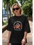 Love Affection Japanese Ön Baskılı Siyah Oversize T-Shirt Erkek Kadın Bisiklet Yaka 2