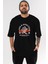 Love Affection Japanese Ön Baskılı Siyah Oversize T-Shirt Erkek Kadın Bisiklet Yaka 3