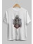 Assassins Ön Baskılı Beyaz Oversize T-Shirt Erkek Kadın Bisiklet Yaka 1