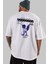 Pray For The Future Arka Baskılı Beyaz Oversize T-Shirt Erkek Kadın Bisiklet Yaka 2
