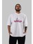 Youth Has No Age Ön Baskılı Beyaz Oversize T-Shirt Erkek Kadın Bisiklet Yaka 1