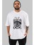 Freedom Is Not Free Ön Baskılı Beyaz Oversize T-Shirt Erkek Kadın Bisiklet Yaka 1