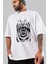 Freedom Is Not Free Ön Baskılı Beyaz Oversize T-Shirt Erkek Kadın Bisiklet Yaka 5