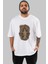 Trıbal (3) Anime Ön Baskılı Beyaz Oversize T-Shirt Erkek Kadın 1