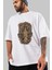 Trıbal (3) Anime Ön Baskılı Beyaz Oversize T-Shirt Erkek Kadın 3