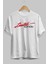 Limited Edition Ön Baskılı Beyaz Oversize T-Shirt Erkek Kadın Bisiklet Yaka 2