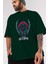 Inosuke Demon Slayer Anime Ön Baskılı Zümrüt Yeşili Oversize T-Shirt Erkek Kadın 3