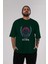 Inosuke Demon Slayer Anime Ön Baskılı Zümrüt Yeşili Oversize T-Shirt Erkek Kadın 5