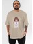 Nene Ebina 1 Anime Ön Baskılı Bej Oversize T-Shirt Erkek Kadın 1