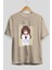 Nene Ebina 1 Anime Ön Baskılı Bej Oversize T-Shirt Erkek Kadın 2