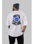 Youth Culture Arka Baskılı Beyaz Oversize T-Shirt Erkek Kadın Bisiklet Yaka 4