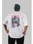 Akeno Himejima 4 Anime Arka Baskılı Beyaz Oversize T-Shirt Pamuk Erkek Kadın 1