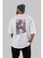 Akeno Himejima 4 Anime Arka Baskılı Beyaz Oversize T-Shirt Pamuk Erkek Kadın 4