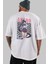 Akeno Himejima 4 Anime Arka Baskılı Beyaz Oversize T-Shirt Pamuk Erkek Kadın 5