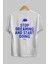 Stop Dreaming Yazılı Arka Baskılı Beyaz Oversize T-Shirt Erkek Kadın Bisiklet Yaka 2