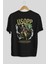 Usopp Anime Arka Baskılı Siyah Oversize T-Shirt Erkek Kadın 3