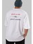Güzel Sevdik ,güzel Arka Baskılı Beyaz Oversize T-Shirt Erkek Kadın Bisiklet Yaka 1