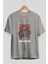 Blade Tyson Ön Baskılı Gri Oversize T-Shirt Unisex Erkek Kadın Bisiklet Yaka 2