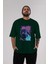 Naruto Sasuke Uchıha 2 Anime Ön Baskılı Zümrüt Yeşili Oversize T-Shirt Erkek Kadın 5