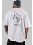 Make Today Epic Arka Baskılı Beyaz Oversize T-Shirt Erkek Kadın Bisiklet Yaka 2