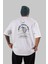 Make Today Epic Arka Baskılı Beyaz Oversize T-Shirt Erkek Kadın Bisiklet Yaka 3
