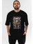 Roshi New Anime Ön Baskılı Siyah Oversize T-Shirt Erkek Kadın 1