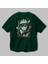 Narutomod Anime Arka Baskılı Zümrüt Yeşili Oversize T-Shirt Pamuk Erkek Kadın 3