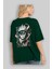 Narutomod Anime Arka Baskılı Zümrüt Yeşili Oversize T-Shirt Pamuk Erkek Kadın 4