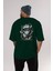 Narutomod Anime Arka Baskılı Zümrüt Yeşili Oversize T-Shirt Pamuk Erkek Kadın 5