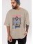 Kotarou Katsura Gıntama 1 Anime Ön Baskılı Bej Oversize T-Shirt Erkek Kadın 5