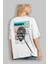 The Mummy Arka Baskılı Beyaz Oversize T-Shirt Erkek Kadın Bisiklet Yaka 3