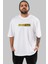 Fake Taxi Ön Baskılı Beyaz Oversize T-Shirt Erkek Kadın Bisiklet Yaka 1