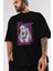 Hibiki 4 Anime Ön Baskılı Siyah Oversize T-Shirt Erkek Kadın 3