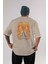 Naruto Itachı Uchıha Anime Arka Baskılı Bej Oversize T-Shirt %100 Pamuk Erkek Kadın 1