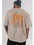 Naruto Itachı Uchıha Anime Arka Baskılı Bej Oversize T-Shirt %100 Pamuk Erkek Kadın 5