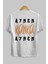 Aynen Kanka Aynen Arka Baskılı Beyaz Oversize T-Shirt Erkek Kadın Bisiklet Yaka 2