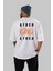 Aynen Kanka Aynen Arka Baskılı Beyaz Oversize T-Shirt Erkek Kadın Bisiklet Yaka 3