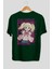 Alice Cartelet 12 Anime Arka Baskılı Zümrüt Yeşili Oversize T-Shirt Pamuk Erkek Kadın 2