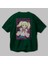 Alice Cartelet 12 Anime Arka Baskılı Zümrüt Yeşili Oversize T-Shirt Pamuk Erkek Kadın 3