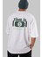 Time Is Original Arka Baskılı Beyaz Oversize T-Shirt Erkek Kadın Bisiklet Yaka 1