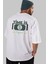 Time Is Original Arka Baskılı Beyaz Oversize T-Shirt Erkek Kadın Bisiklet Yaka 4