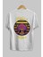 Cat Retro Vibes Arka Baskılı Beyaz Oversize T-Shirt Erkek Kadın Bisiklet Yaka 2