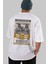 Rumble In The Darkside Arka Baskılı Beyaz Oversize T-Shirt Erkek Kadın Bisiklet Yaka 5