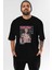 Sukuna Ryoumen 1 Anime Ön Baskılı Siyah Oversize T-Shirt Erkek Kadın 1