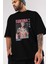 Sukuna Ryoumen 1 Anime Ön Baskılı Siyah Oversize T-Shirt Erkek Kadın 3
